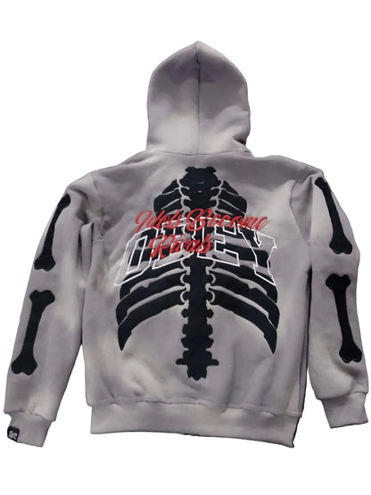 GREY Full Zip Idols Become Rivals Hoodie