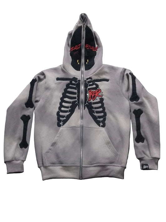 GREY Full Zip Idols Become Rivals Hoodie